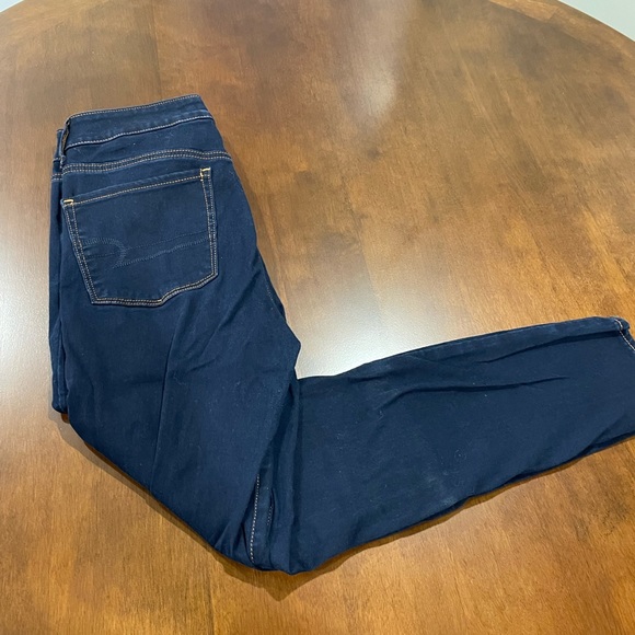 American Eagle Dark Wash High-Rise Jeggings Jeans Womens size 12 - Picture 3 of 9